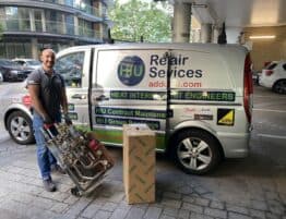 new boiler repair delivered to customers door